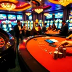 Experience the thrill at lc88's vibrant casino tables filled with cards and roulette excitement.